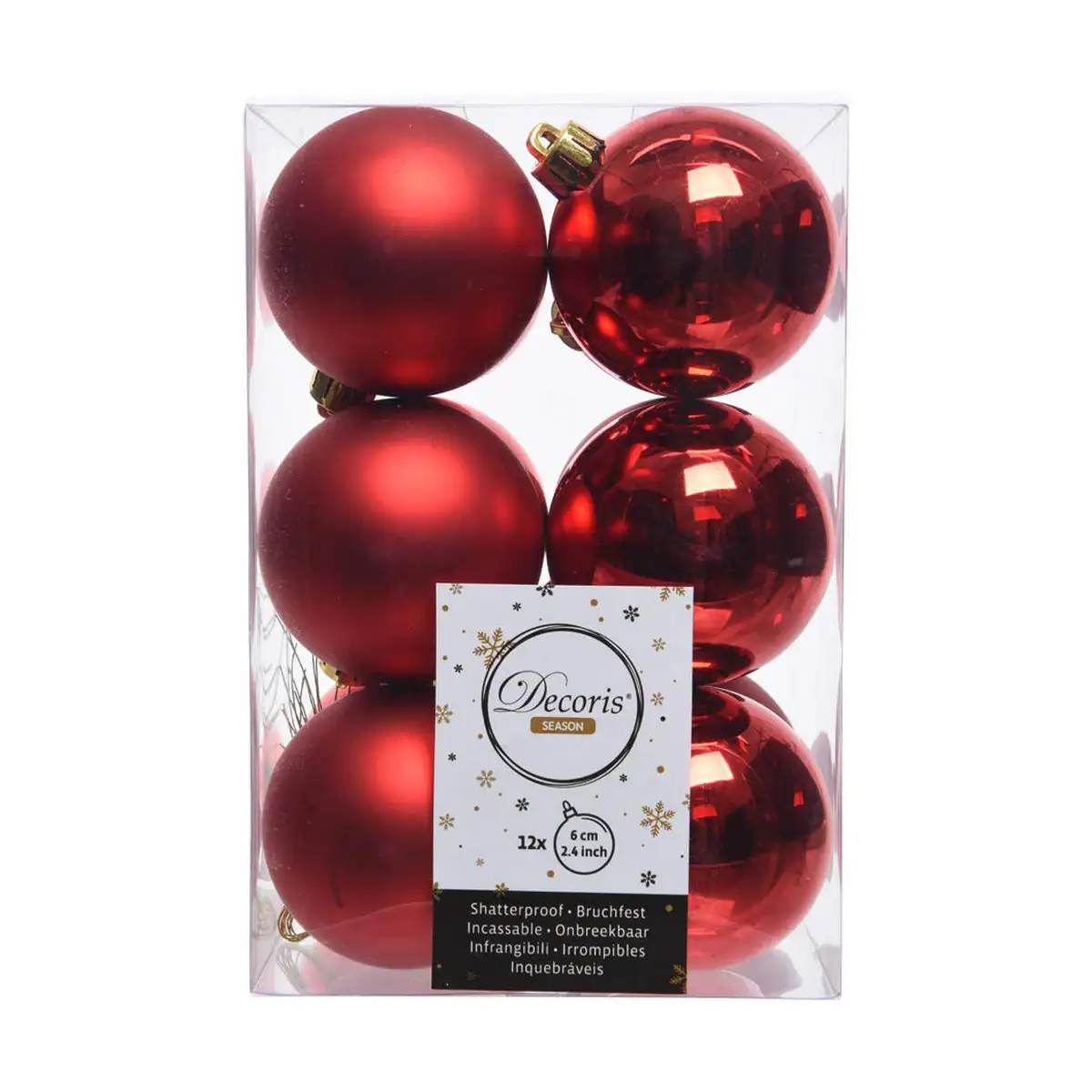 Boules de noel decoris rouge o6 cm _8701. DIAYTAR SENEGAL - Où Chaque Sélection est une Victoire. Découvrez notre boutique en ligne et trouvez des articles qui vous rendent la vie plus belle, un choix à la fois.