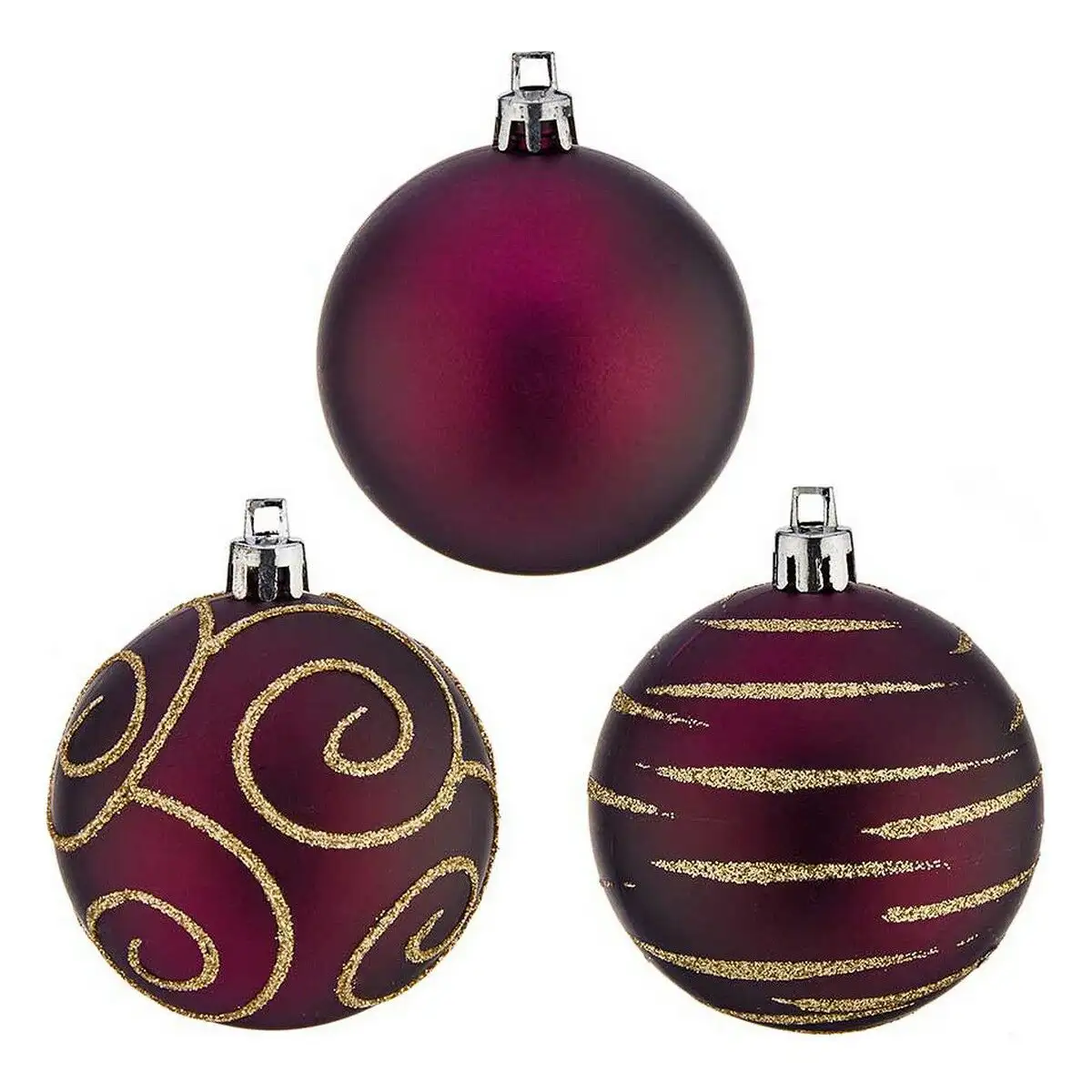 Boules de noel o 6 cm 30 unites violet pvc_1526. DIAYTAR SENEGAL - Où Chaque Produit est une Histoire à Raconter. Découvrez notre sélection de produits qui vous permettent de créer votre propre récit à travers vos achats.