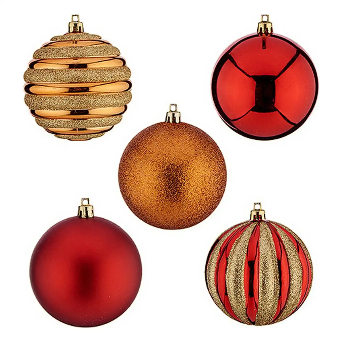 Boules de noel o 8 cm 30 unites rouge dore orange pvc_9788. Entrez dans l'Univers de DIAYTAR SENEGAL - Où l'Authenticité Renouvelle Votre Quotidien. Explorez notre gamme de produits et trouvez des articles qui reflètent votre essence.