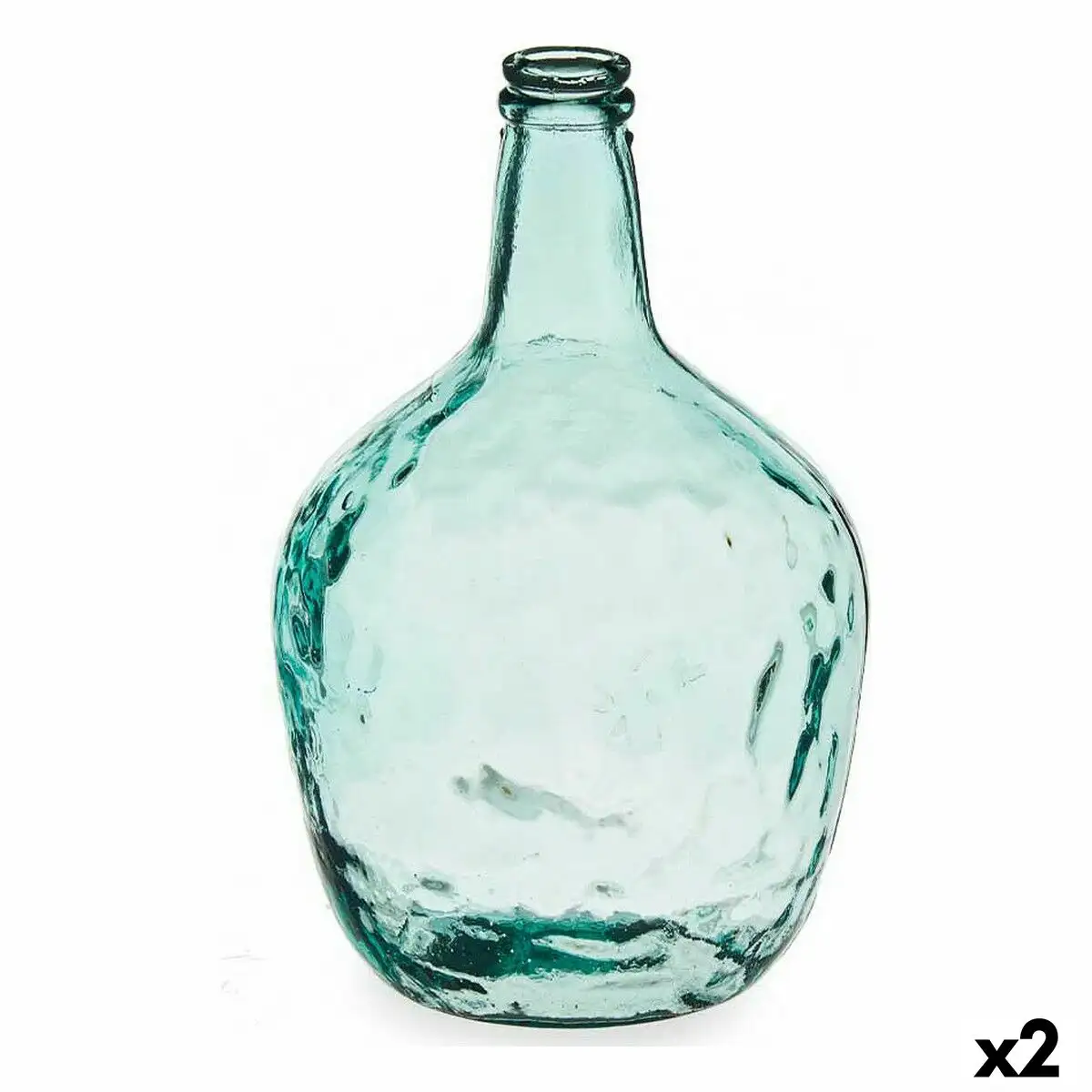 Bouteille carafe decoration transparent 22 x 37 5 x 22 cm 2 unites _8329. DIAYTAR SENEGAL - Votre Escale Shopping incontournable. Explorez notre boutique en ligne et dénichez des trésors qui reflètent la richesse culturelle et la modernité du Sénégal.