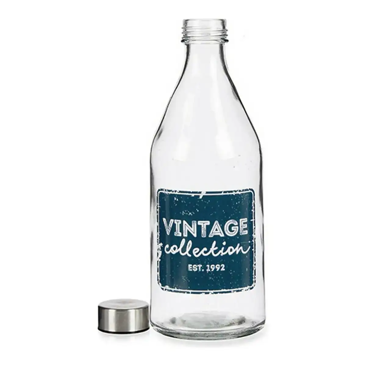 Bouteille en verre vintage 1 l _3717. Bienvenue chez DIAYTAR SENEGAL - Où Choisir est une Invitation au Voyage. Explorez notre boutique en ligne et découvrez des produits qui vous transportent dans l'univers du Sénégal.