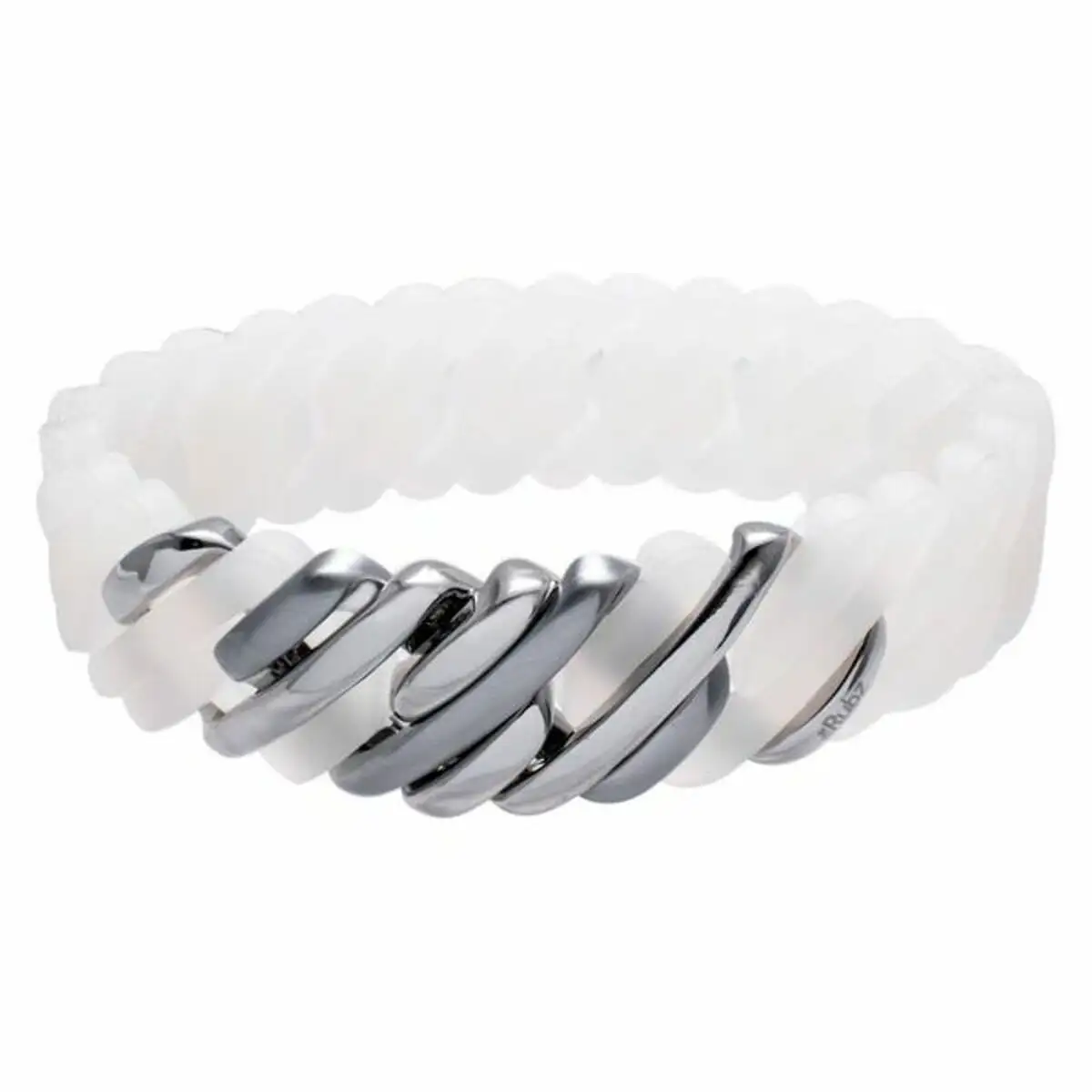 Bracelet therubz 100156 blanc silicone acier inoxydable argente acier silicone 20 mm _7253. Bienvenue sur DIAYTAR SENEGAL - Où Chaque Produit a son Histoire. Découvrez notre sélection unique et choisissez des articles qui racontent la richesse culturelle et artistique du Sénégal.