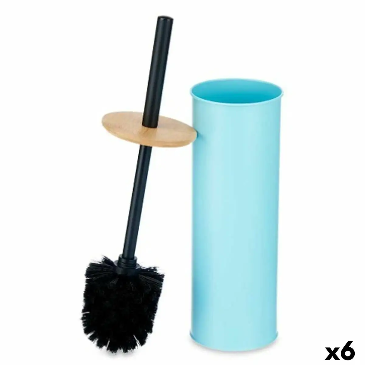 Brosse de salle de wc bleu metal bambou plastique 9 5 x 27 x 9 5 cm 6 unites _3885. DIAYTAR SENEGAL - L'Art de Trouver ce que Vous Aimez. Plongez dans notre assortiment varié et choisissez parmi des produits qui reflètent votre style et répondent à vos besoins.