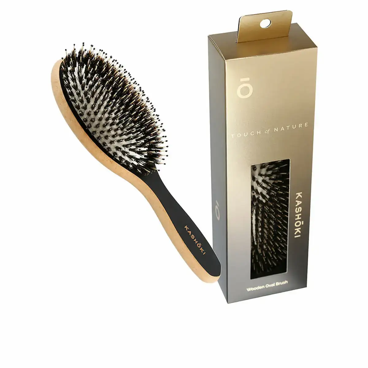 Brosse demelante kashoki touch of nature bois oblongue_5119. Entrez dans l'Univers de DIAYTAR SENEGAL - Où la Tradition S'unit à la Modernité. Explorez notre sélection pour trouver des produits qui allient héritage et innovation.