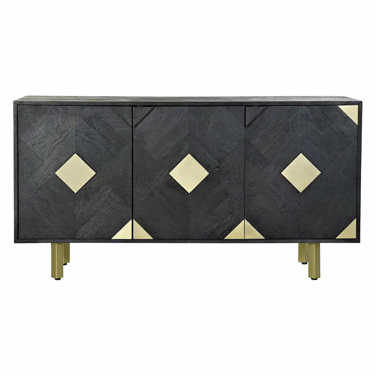Buffet dkd home decor 145 x 42 x 77 cm noir dore bois de manguier_6046. Bienvenue chez DIAYTAR SENEGAL - Où Choisir est une Invitation au Voyage. Explorez notre boutique en ligne et découvrez des produits qui vous transportent dans l'univers du Sénégal.