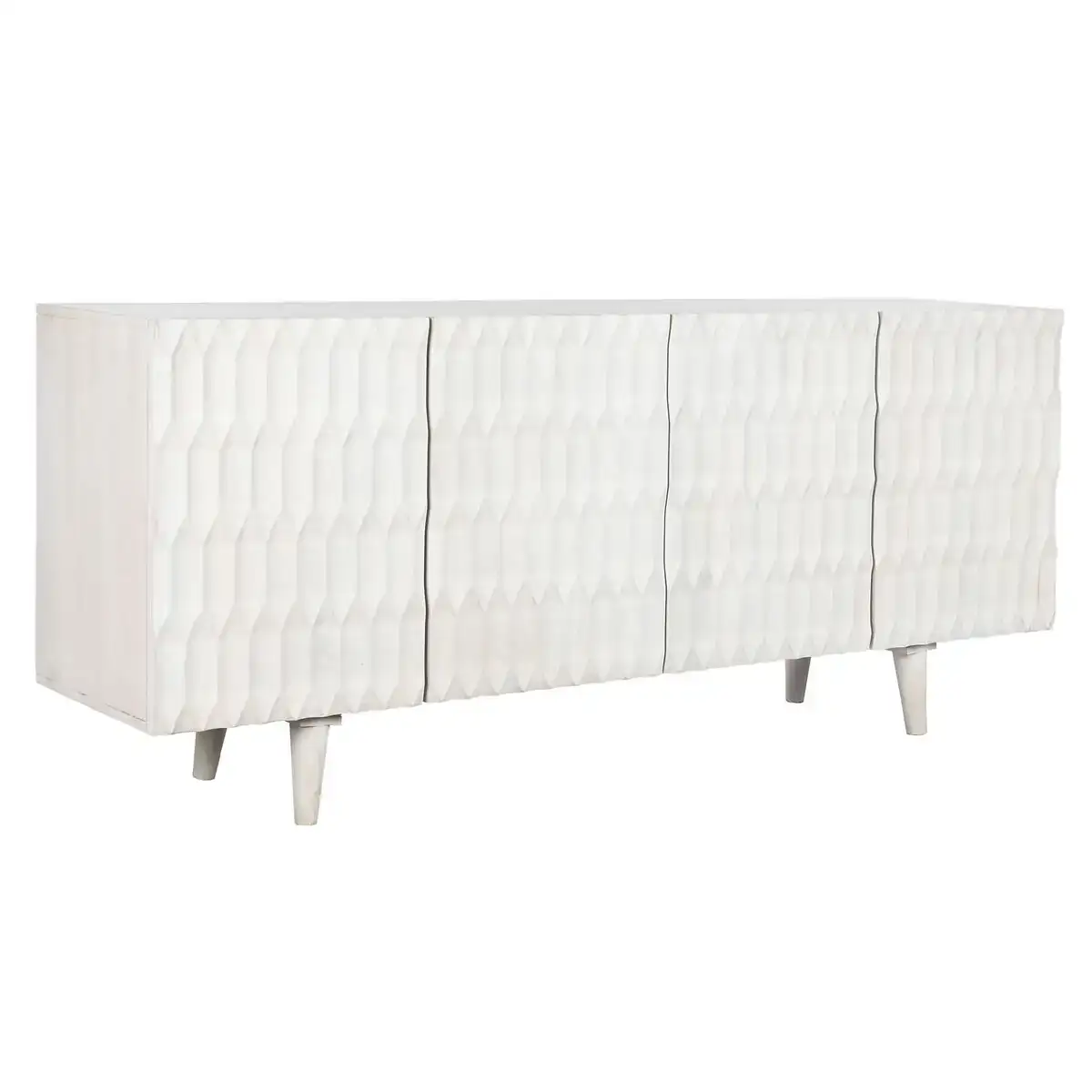 Buffet dkd home decor 177 x 40 x 75 cm blanc bois de manguier_9972. Bienvenue chez DIAYTAR SENEGAL - Où Chaque Objet a sa Propre Histoire. Découvrez notre sélection soigneusement choisie et choisissez des produits qui racontent le patrimoine sénégalais.