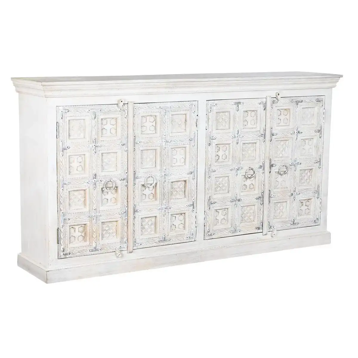 Buffet dkd home decor 187 x 40 x 100 cm bois blanc bois de manguier_6701. DIAYTAR SENEGAL - Où Choisir est une Célébration de l'Artisanat Local. Découvrez notre boutique en ligne et choisissez des produits qui incarnent la passion des artisans sénégalais.