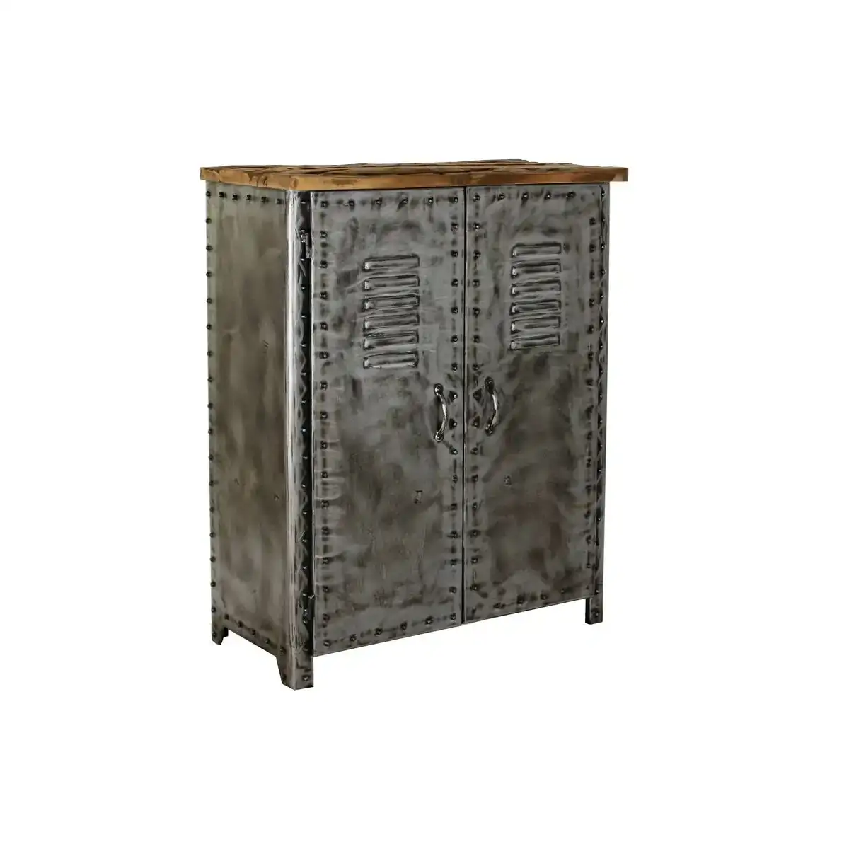 Buffet dkd home decor 83 x 40 x 102 cm gris metal bois marron_9142. Bienvenue chez DIAYTAR SENEGAL - Où l'Authenticité Rencontre l'Accessibilité. Explorez notre sélection abordable et découvrez des articles qui incarnent l'essence du Sénégal.