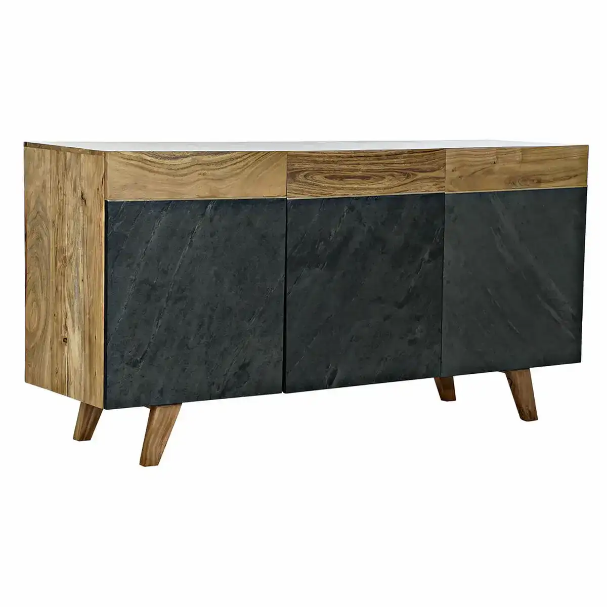 Buffet dkd home decor 8424001826971 145 x 42 x 74 cm noir marron acacia_2649. DIAYTAR SENEGAL - L'Art de Magasiner sans Limites. Naviguez à travers notre collection diversifiée pour trouver des produits qui élargiront vos horizons shopping.