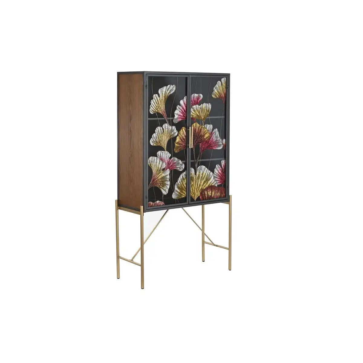 Buffet dkd home decor 85 x 35 x 155 cm verre noir rose dore metal jaune_8541. DIAYTAR SENEGAL - Votre Passage vers le Raffinement. Plongez dans notre univers de produits exquis et choisissez des articles qui ajoutent une touche de sophistication à votre vie.