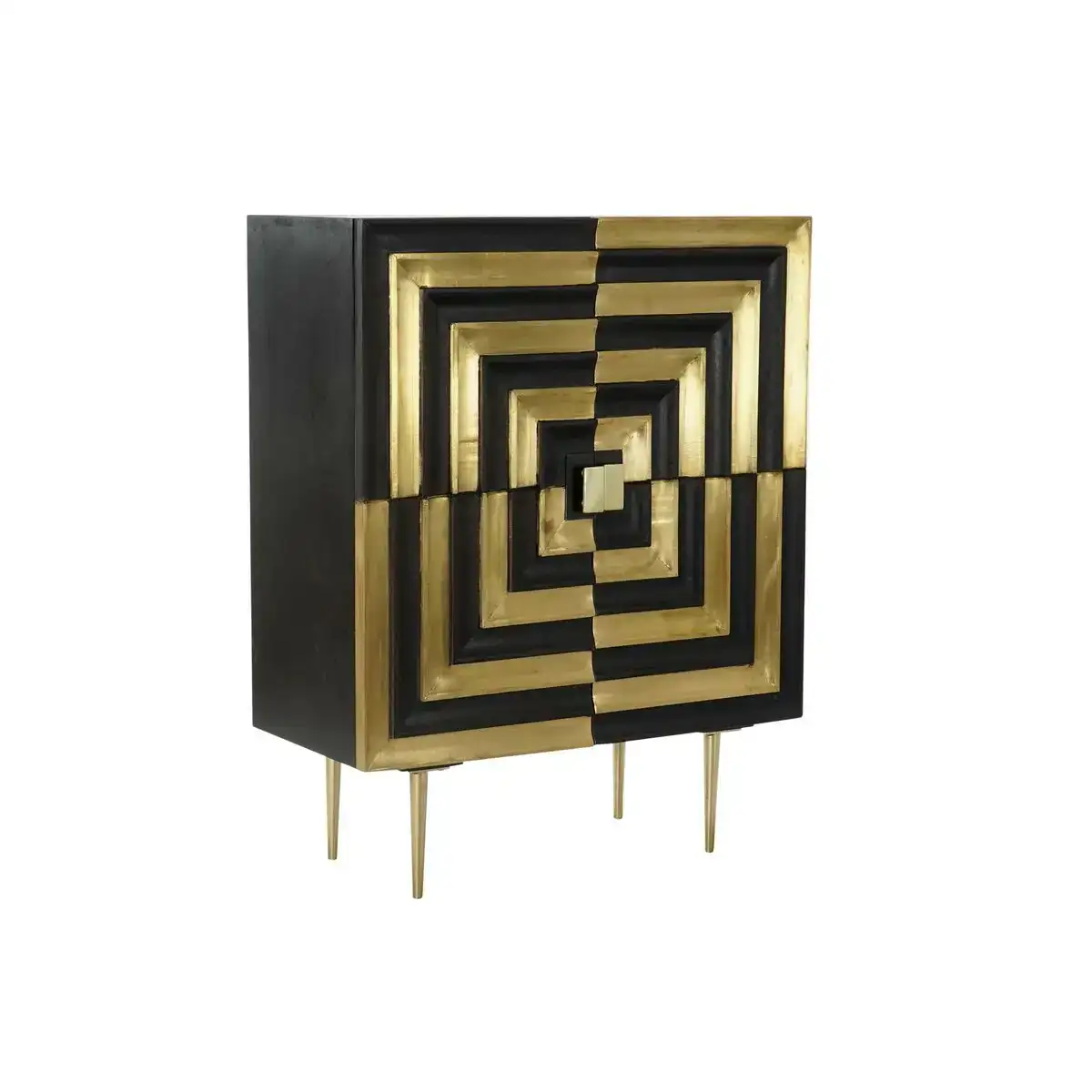 Buffet dkd home decor 88 x 42 x 112 cm noir dore laiton bois de manguier_5808. DIAYTAR SENEGAL - Là où l'Élégance Devient un Mode de Vie. Naviguez à travers notre gamme et choisissez des produits qui apportent une touche raffinée à votre quotidien.