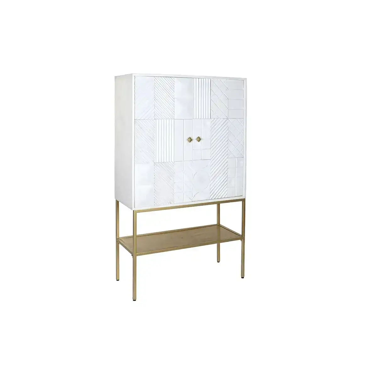 Buffet dkd home decor dore metal blanc bois de manguier 91 x 44 x 152 cm _1584. Bienvenue chez DIAYTAR SENEGAL - Où Choisir est un Voyage. Plongez dans notre plateforme en ligne pour trouver des produits qui ajoutent de la couleur et de la texture à votre quotidien.