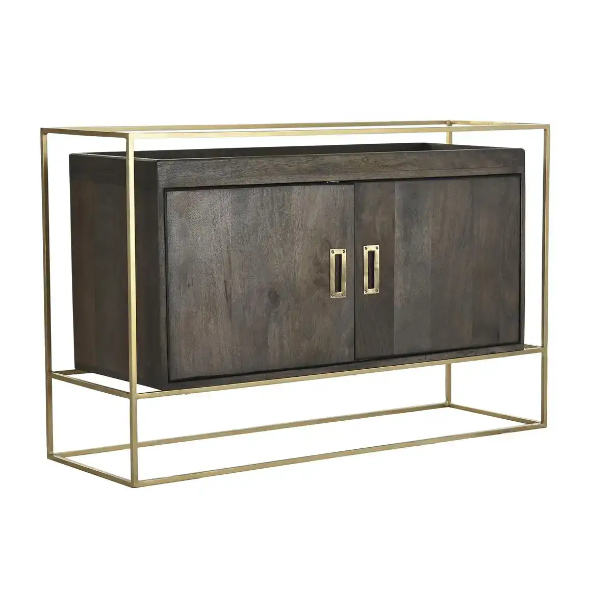 Buffet dkd home decor marron metal bois de manguier 122 x 38 x 76 cm_4138. DIAYTAR SENEGAL - L'Art de Choisir, l'Art de Se Distinquer. Naviguez à travers notre catalogue et choisissez des produits qui ajoutent une note d'élégance à votre style unique.