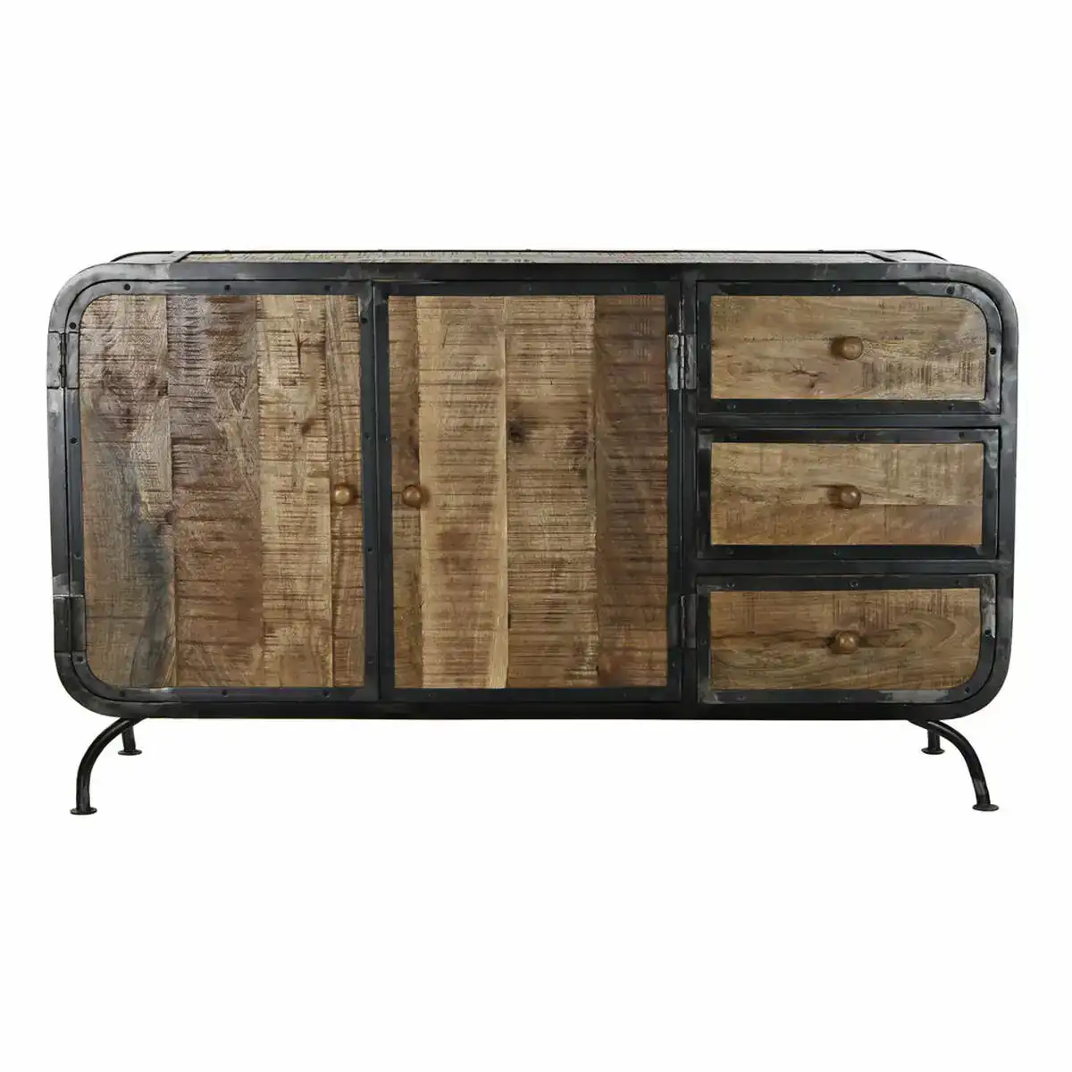 Buffet dkd home decor mb 181233 140 x 43 x 80 cm noir metal marron brun fonce bois de manguier_2165. DIAYTAR SENEGAL - Où Choisir Devient une Expression de Soi. Découvrez notre boutique en ligne et trouvez des articles qui révèlent votre personnalité et votre style.