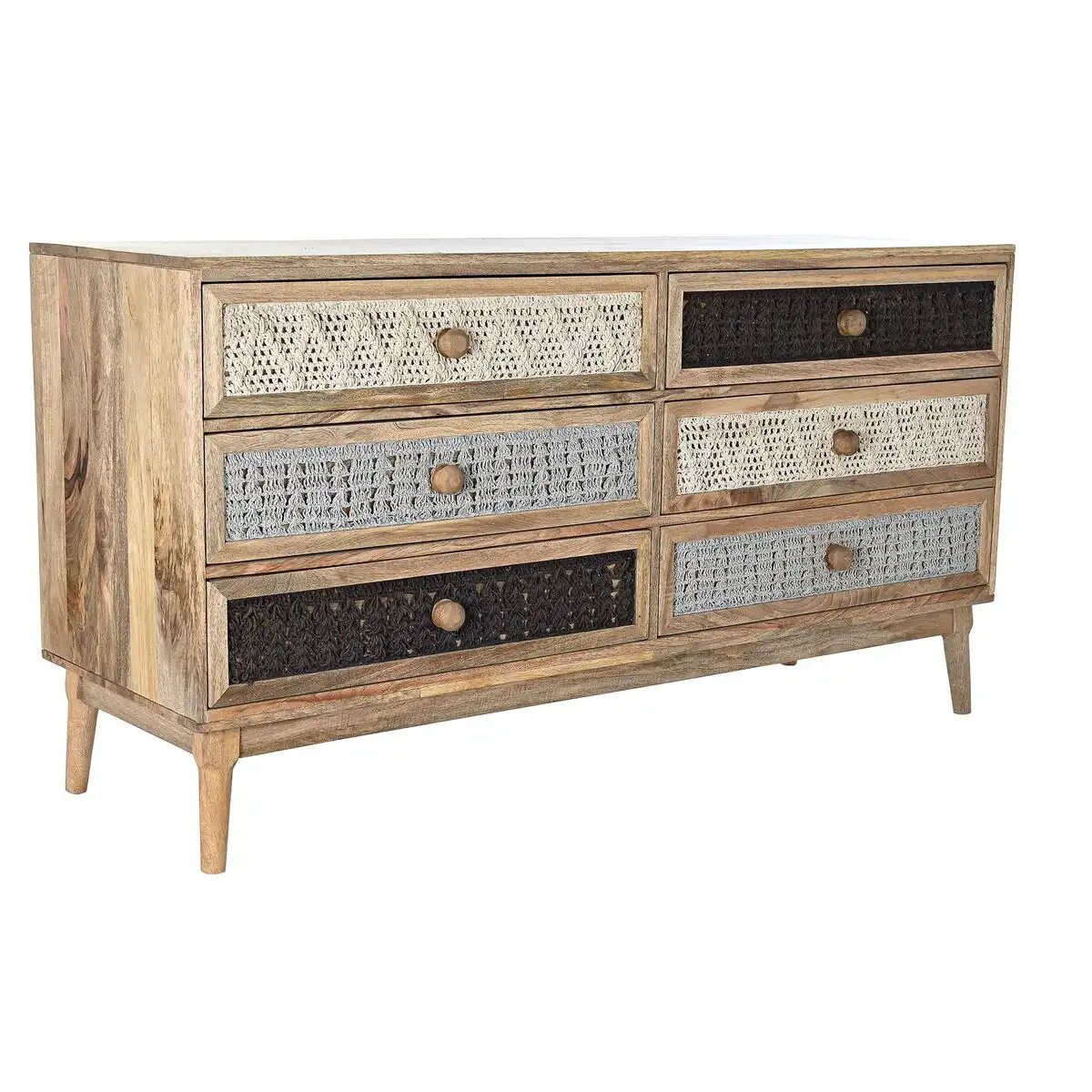 Buffet dkd home decor naturel gris bois de manguier 147 x 48 x 79 cm _4533. DIAYTAR SENEGAL - L'Art du Shopping Distinctif. Naviguez à travers notre gamme soigneusement sélectionnée et choisissez des produits qui définissent votre mode de vie.