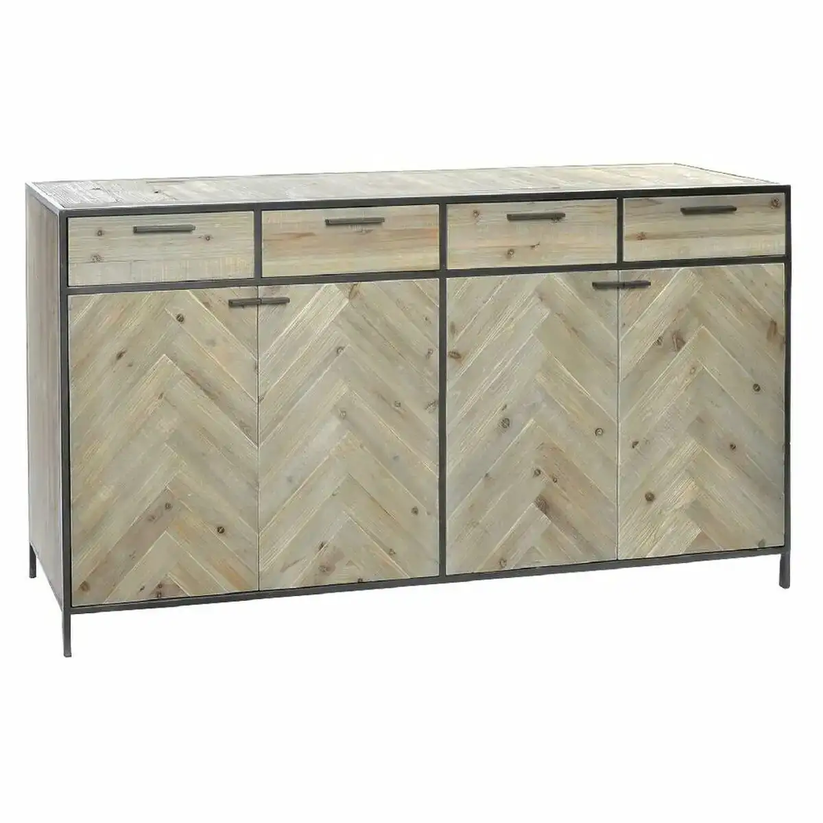 Buffet dkd home decor noir naturel metal sapin 160 x 42 x 85 cm_8243. Entrez dans l'Univers de DIAYTAR SENEGAL - Où la Tradition S'unit à la Modernité. Explorez notre sélection pour trouver des produits qui allient héritage et innovation.