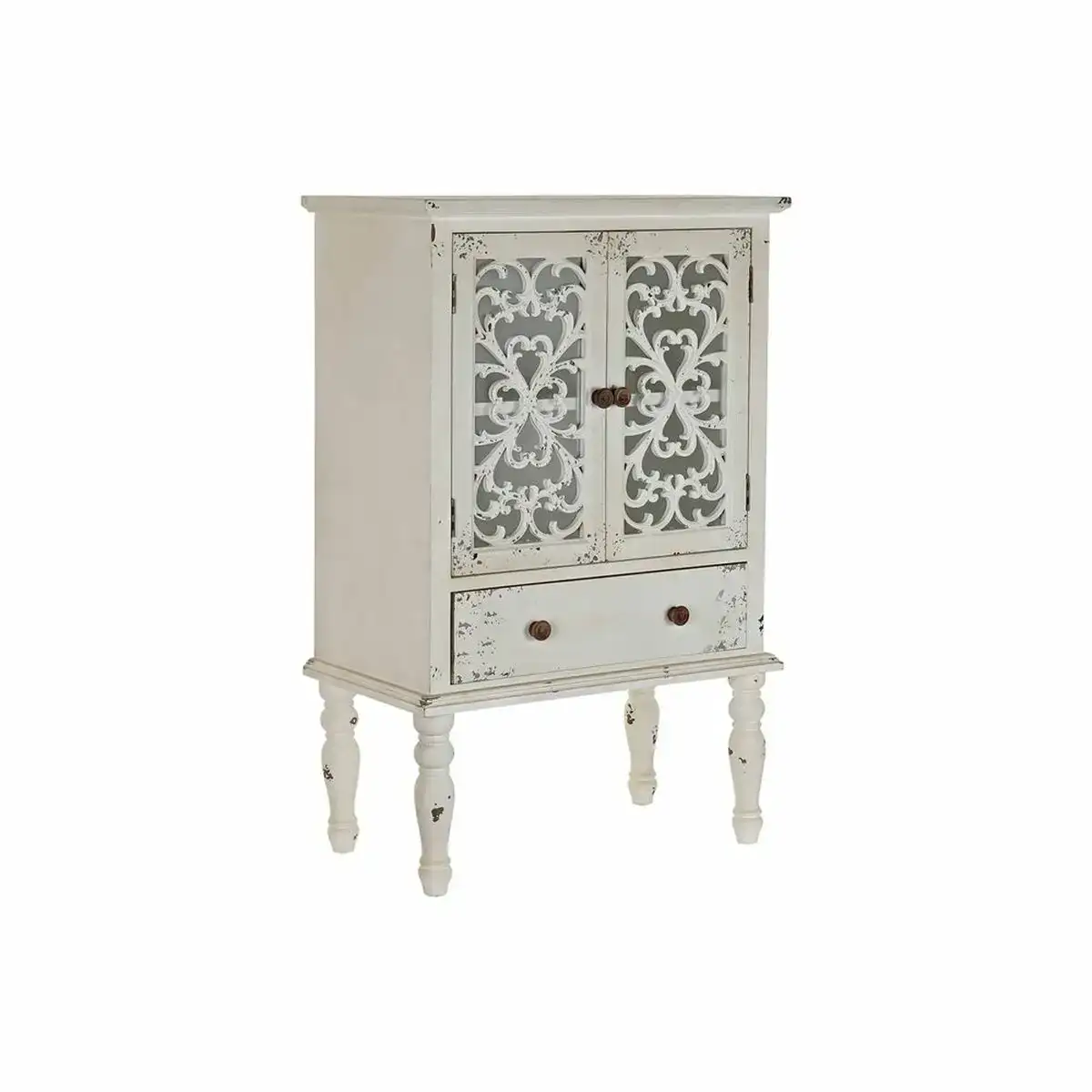 Buffet dkd home decor verre sapin blanc 71 x 40 x 111 cm_9764. DIAYTAR SENEGAL - Où la Mode et le Confort se Rencontrent. Plongez dans notre univers de produits et trouvez des articles qui vous habillent avec style et aisance.