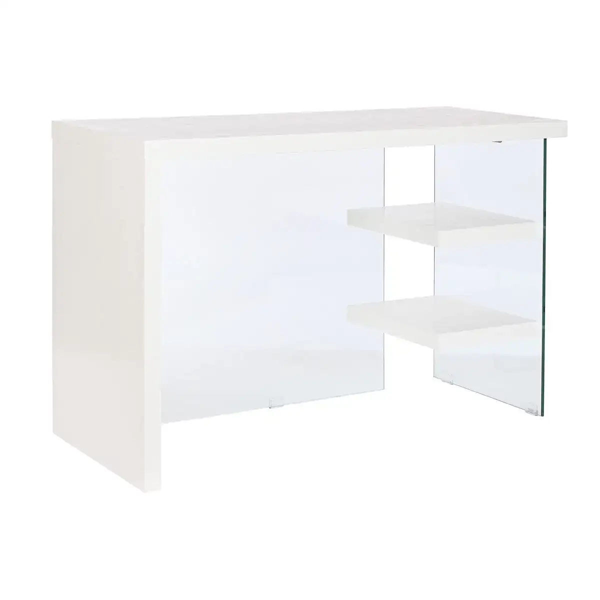 Bureau dkd home decor blanc transparent verre bois mdf 120 x 50 x 76 cm_6803. DIAYTAR SENEGAL - L'Art de Magasiner sans Limites. Naviguez à travers notre collection diversifiée pour trouver des produits qui élargiront vos horizons shopping.