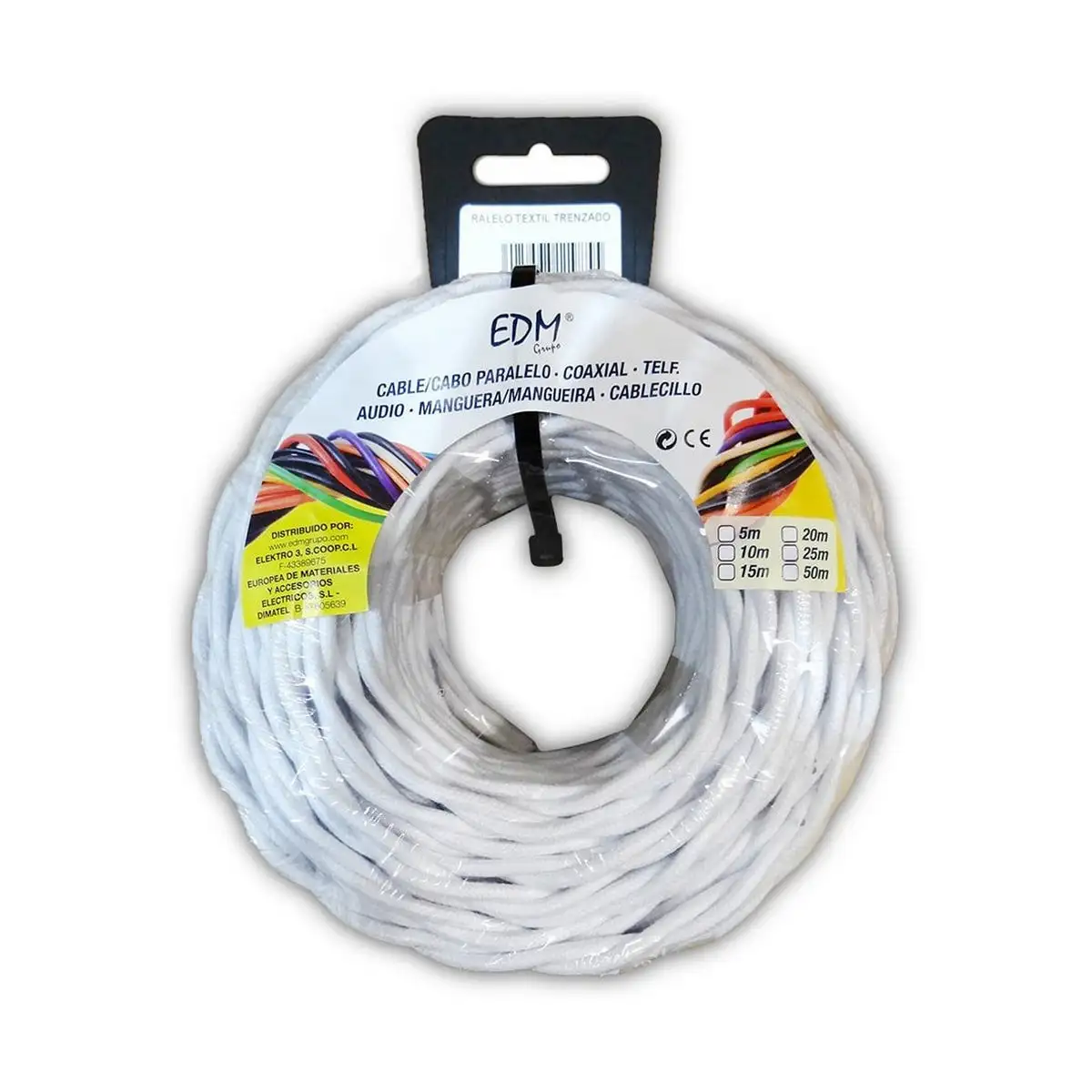 Cable edm 2 x 1 5 mm blanc 25 m_4924. DIAYTAR SENEGAL - L'Art de Choisir, l'Art de S'émerveiller. Explorez notre boutique en ligne et choisissez des articles qui éveillent votre sens de l'émerveillement.