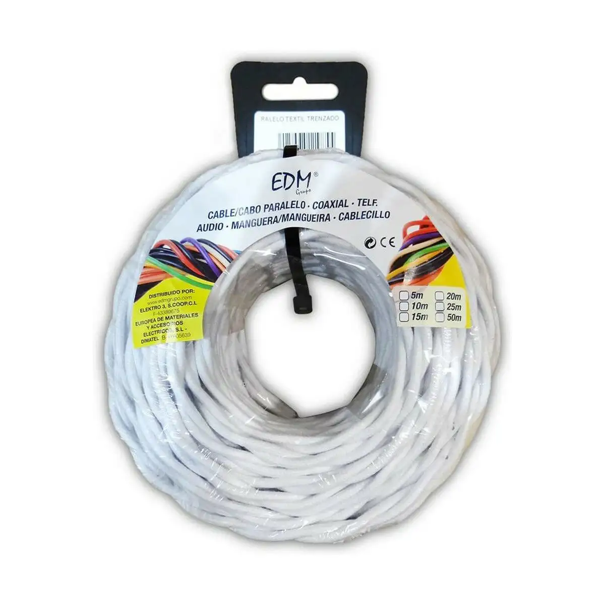 Cable edm 2 x 2 5 mm blanc 5 m_8792. DIAYTAR SENEGAL - L'Art de Vivre le Shopping en Ligne. Découvrez notre plateforme intuitive et trouvez des produits qui vous inspirent et vous enchantent, à chaque clic.