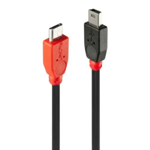 Cable micro usb lindy 31717 50 cm rouge noir_8736. DIAYTAR SENEGAL - Là où Chaque Achat a du Sens. Explorez notre gamme et choisissez des produits qui racontent une histoire, du traditionnel au contemporain.