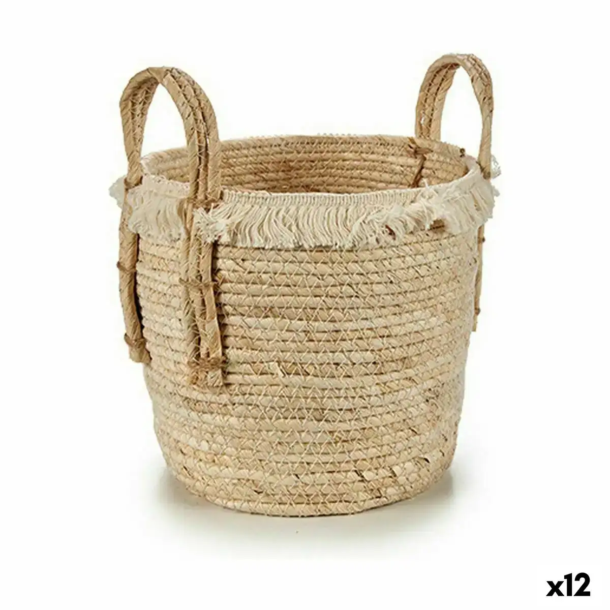 Cache pot avec des poignees naturel paille 23 x 30 x 22 cm 12 unites _9829. Entrez dans le Monde de DIAYTAR SENEGAL - Où la Satisfaction est la Priorité. Explorez notre sélection pensée pour vous offrir une expérience de shopping qui va au-delà de vos attentes.