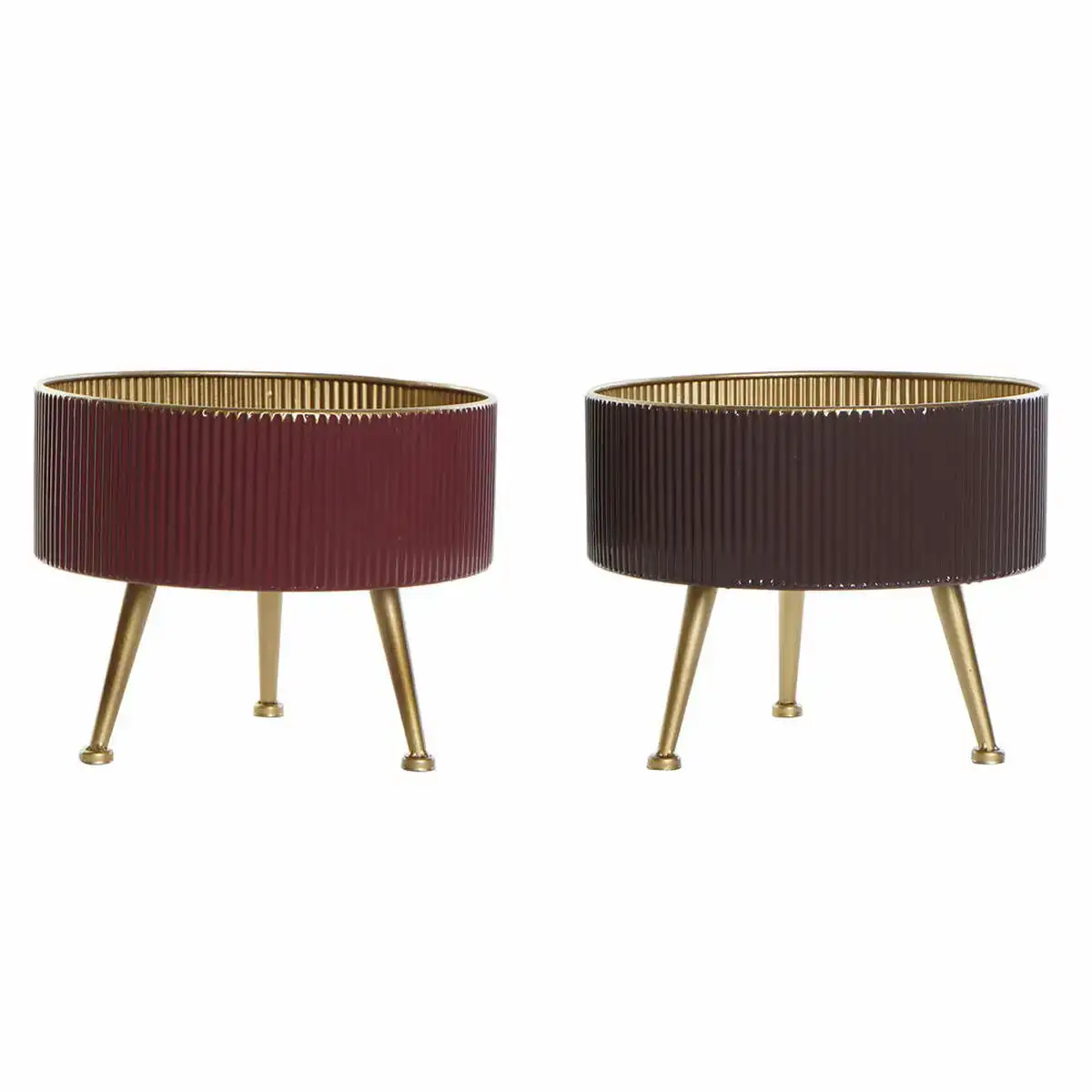 Cache pot dkd home decor dore metal bordeaux brun fonce 30 x 30 x 24 cm 2 unites _6926. DIAYTAR SENEGAL - Votre Destination pour un Shopping Unique. Parcourez notre catalogue et trouvez des articles qui vous inspirent et vous édifient.