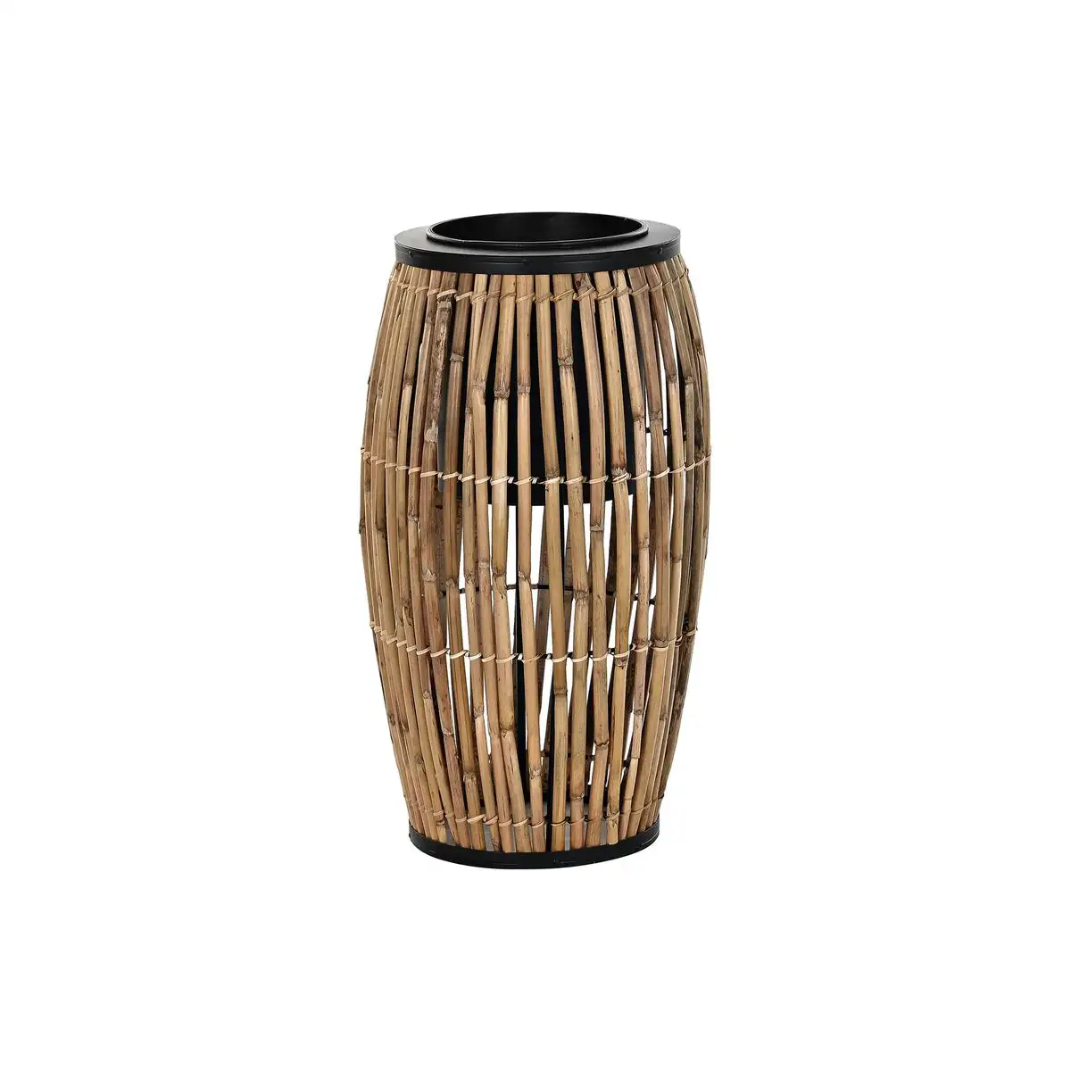 Cache pot dkd home decor naturel noir metal rotin 31 x 31 x 55 cm _7897. DIAYTAR SENEGAL - Où l'Élégance Rencontré l'Accessibilité. Parcourez notre catalogue et trouvez des produits qui apportent une touche de sophistication à votre vie quotidienne sans compromettre votre budget.