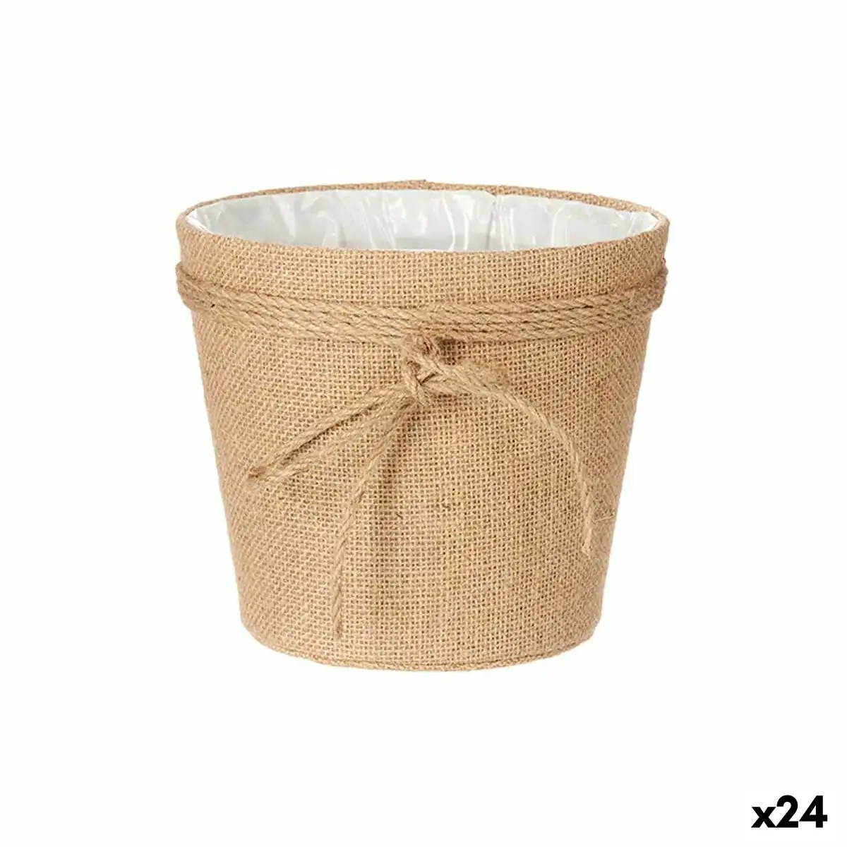 Cache pot lien marron tissu 19 5 x 17 5 x 19 5 cm 24 unites _7508. Bienvenue chez DIAYTAR SENEGAL - Où le Shopping Rime avec Diversité. Plongez dans notre univers de produits et découvrez des trésors qui représentent la richesse culturelle du Sénégal.