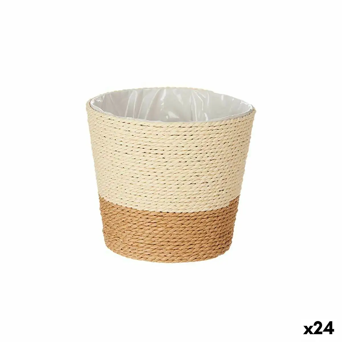 Cache pot marron corde plastique 16 x 14 5 x 16 cm 24 unites _2074. Bienvenue chez DIAYTAR SENEGAL - Votre Porte d'Accès à la Diversité. Découvrez notre boutique en ligne et choisissez parmi une pléthore d'articles qui célèbrent la richesse culturelle du Sénégal et au-delà.