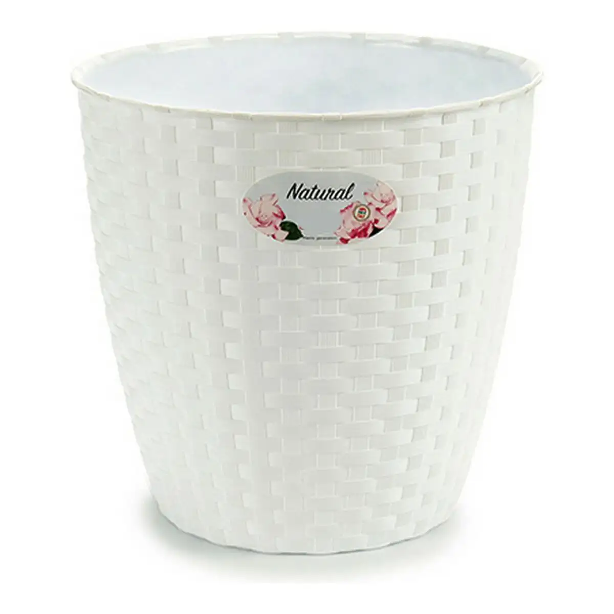 Cache pot stefanplast 73470 blanc plastique 24 x 22 5 x 24 cm_3392. DIAYTAR SENEGAL - Votre Passage vers l'Éclat et la Beauté. Explorez notre boutique en ligne et trouvez des produits qui subliment votre apparence et votre espace.