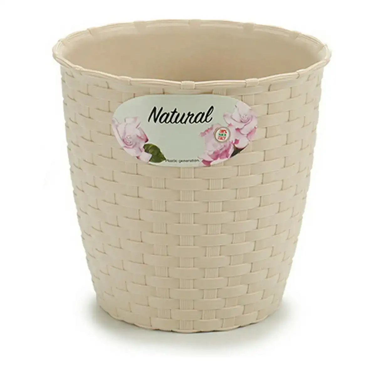 Cache pot stefanplast beige plastique 14 x 12 5 x 14 cm_3598. DIAYTAR SENEGAL - Là où la Diversité Rencontre la Qualité. Parcourez notre gamme complète et trouvez des produits qui incarnent la richesse et l'unicité du Sénégal.
