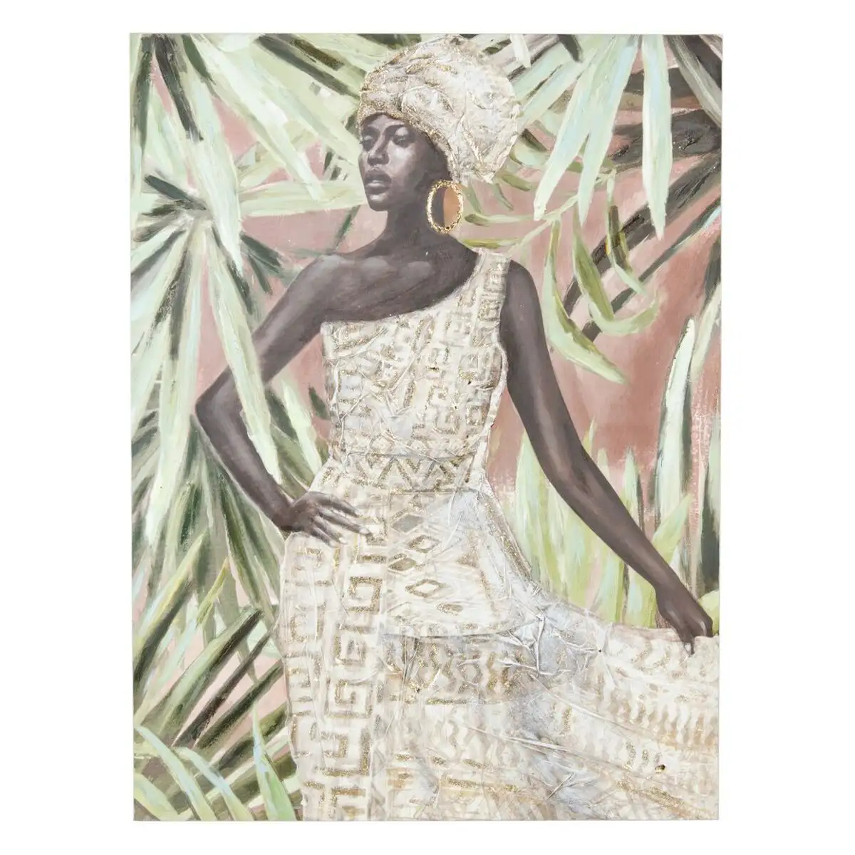 Cadre 90 x 2 8 x 120 cm toile africaine_6028. DIAYTAR SENEGAL - Votre Destination Shopping Éthique. Parcourez notre gamme et choisissez des articles qui respectent l'environnement et les communautés locales.