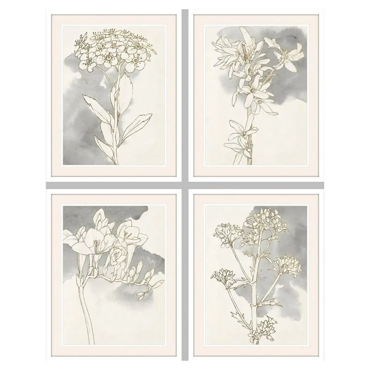 Cadre dkd home decor 55 x 2 5 x 70 cm fleurs romantique 4 pieces _4869. DIAYTAR SENEGAL - L'Art de Choisir, l'Art de S'émerveiller. Explorez notre gamme de produits et laissez-vous émerveiller par des créations authentiques et des designs modernes.