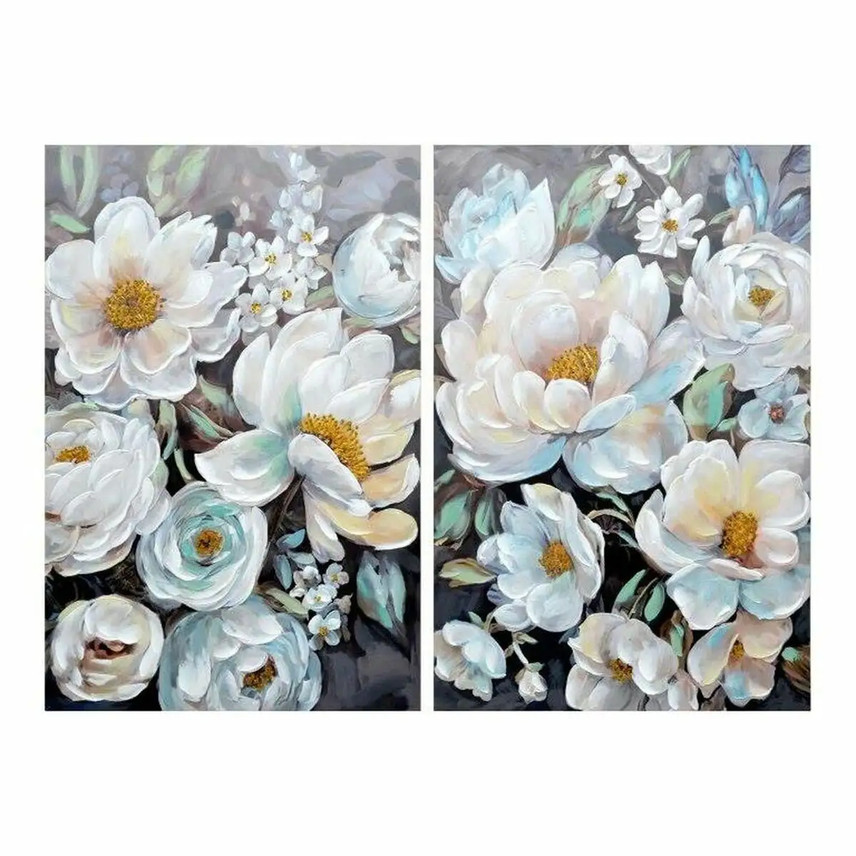 Cadre dkd home decor fleurs 80 x 3 x 120 cm romantique 2 unites _1469. DIAYTAR SENEGAL - Là où Chaque Achat a du Sens. Explorez notre gamme et choisissez des produits qui racontent une histoire, votre histoire.