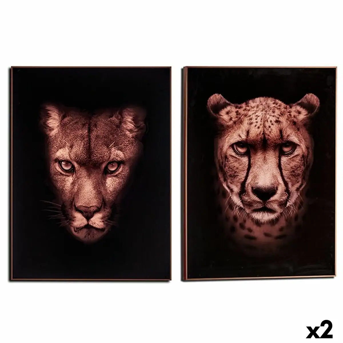 Cadre leopard contre plaque 61 5 x 3 x 81 5 cm 2 unites _2189. DIAYTAR SENEGAL - Où la Tradition Renouvelée Rencontre l'Innovation. Explorez notre gamme de produits qui fusionnent l'héritage culturel avec les besoins contemporains.