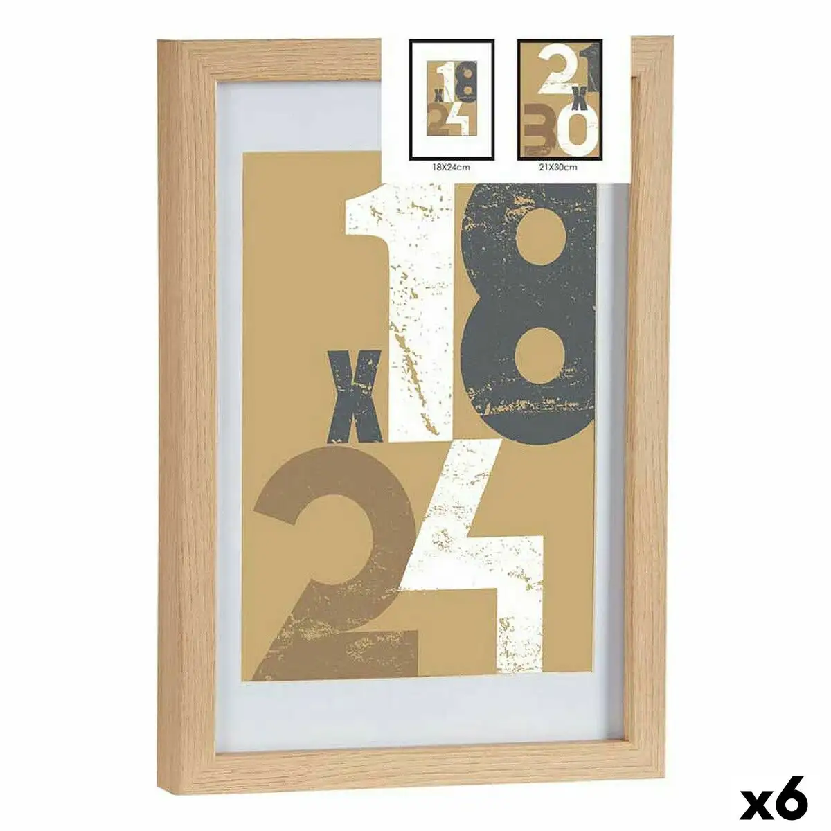 Cadre photo 24 x 2 5 x 32 5 cm naturel verre bois mdf 6 unites _1474. DIAYTAR SENEGAL - L'Art de Vivre avec Authenticité. Explorez notre gamme de produits artisanaux et découvrez des articles qui apportent une touche unique à votre vie.