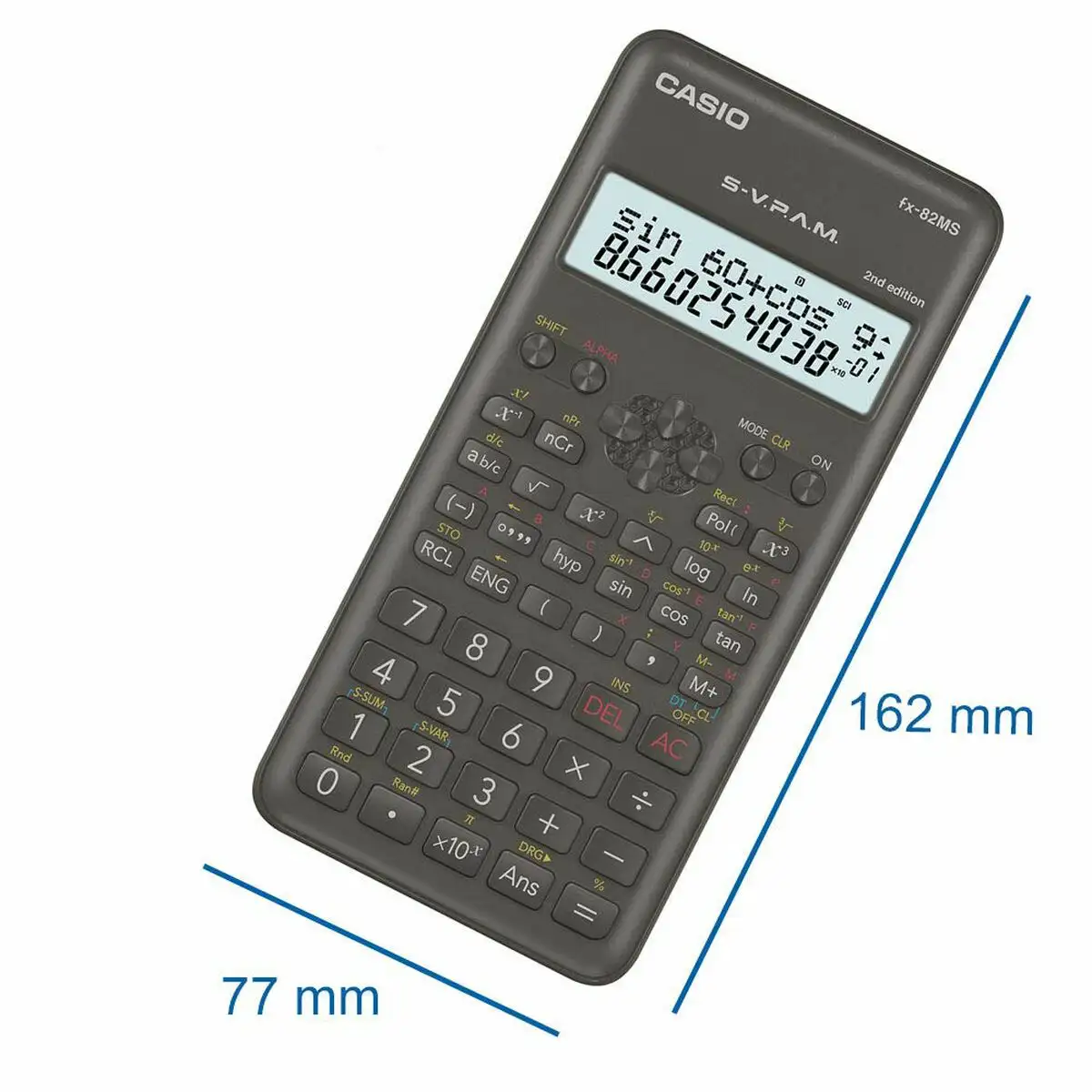Calculatrice scientifique Casio FX-82 MS2 Noir Gris foncé Plastique -  DIAYTAR SÉNÉGAL