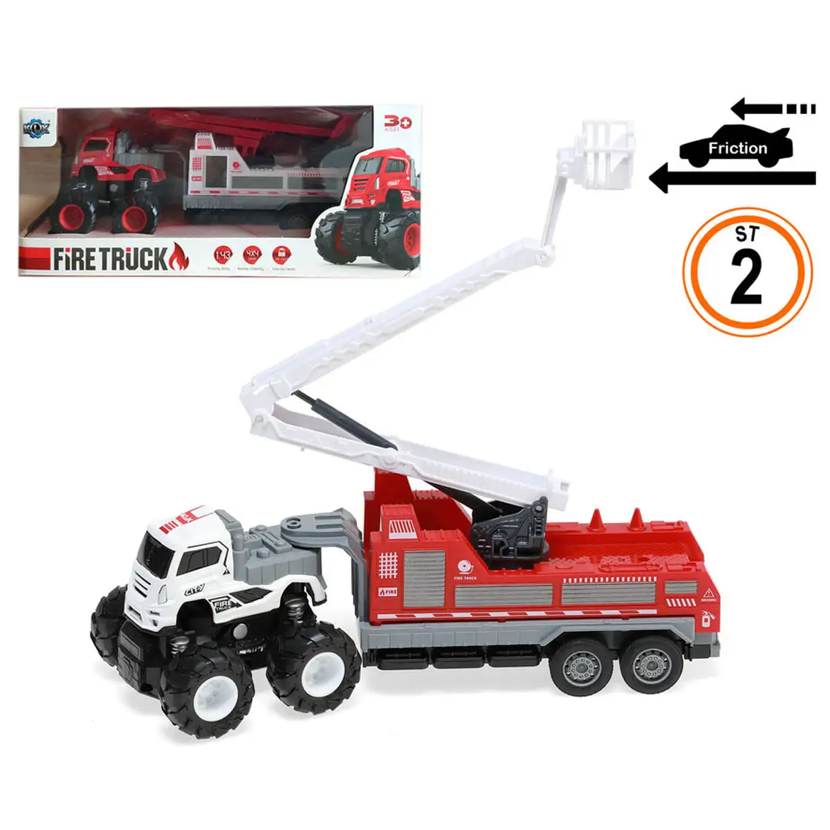 Camion avec grue 2 unites de friction 31 x 13 cm_7621. DIAYTAR SENEGAL - Où Choisir est un Voyage Cultuel. Explorez notre boutique en ligne et découvrez des produits qui célèbrent la richesse et la diversité culturelle du Sénégal.