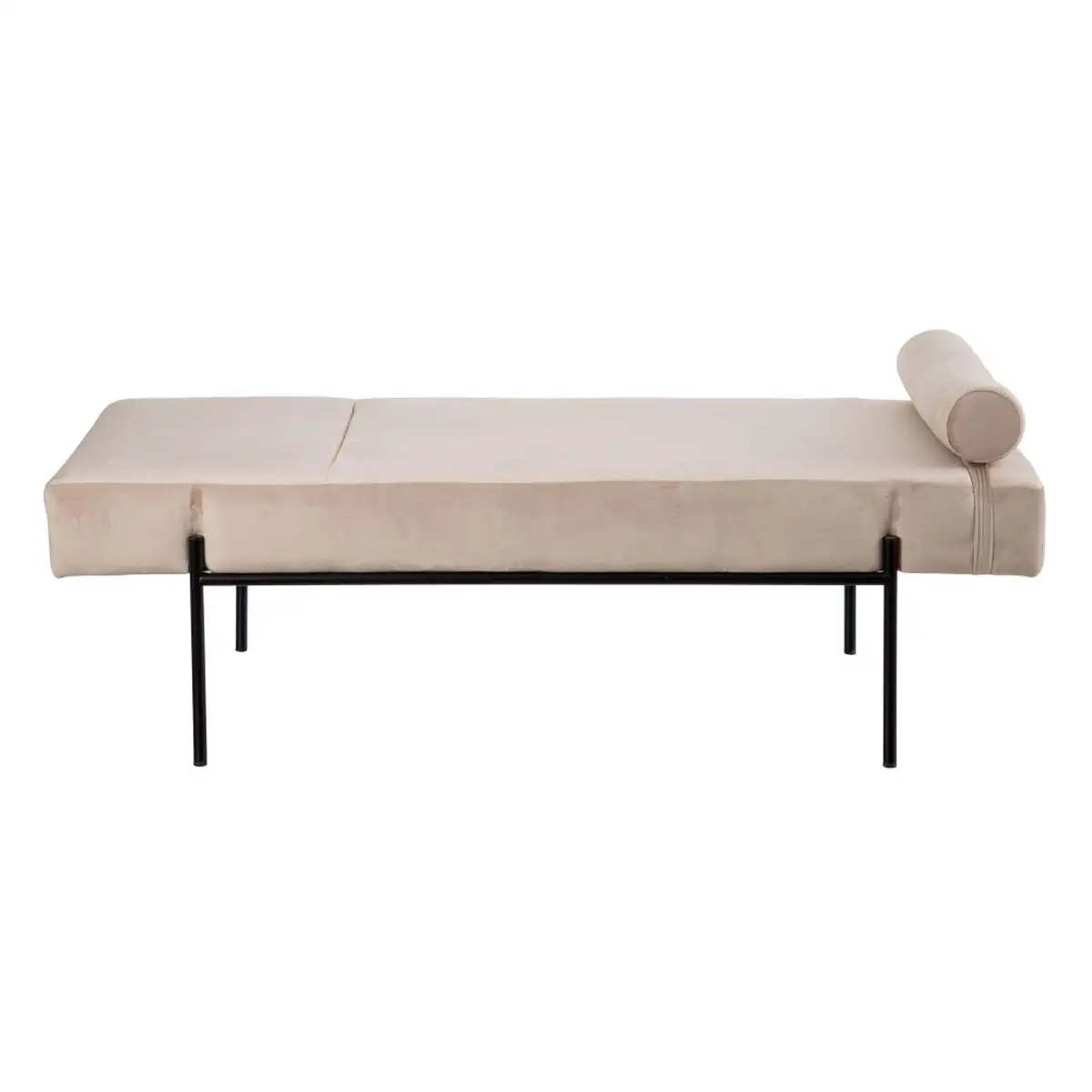 Canape chaise longue 140 x 59 x 42 cm beige metal bois_5842. Entrez dans l'Univers de DIAYTAR SENEGAL - Où le Shopping Devient une Découverte. Explorez nos rayons et dénichez des trésors qui illuminent votre quotidien.