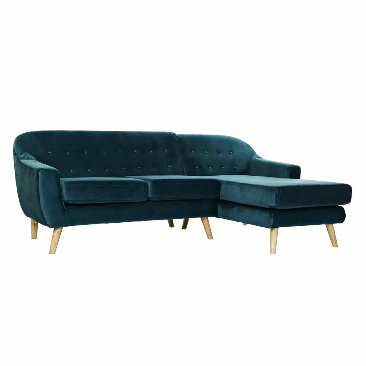 Canape chaise longue dkd home decor 230 x 144 x 84 cm scandi naturel turquoise velours bois d hevea plastique 81 cm moderne_6423. DIAYTAR SENEGAL - L'Art du Shopping Éclairé. Naviguez à travers notre plateforme intuitive et découvrez une variété d'articles soigneusement sélectionnés pour répondre à vos besoins et à vos envies.