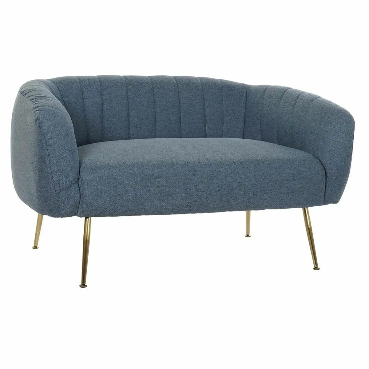 Canape dkd home decor mousse bleu dore metal bois 129 x 75 x 73 cm_2243. DIAYTAR SENEGAL - Votre Destination Shopping d'Exception. Parcourez nos rayons virtuels et choisissez des produits qui incarnent l'excellence et la diversité.