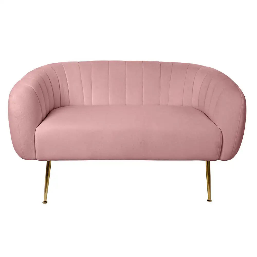 Canape dkd home decor rose dore mousse bois metal plastique moderne 129 x 75 x 73 cm_4607. DIAYTAR SENEGAL - Où Choisir Devient une Expression de Soi. Découvrez notre boutique en ligne et trouvez des articles qui révèlent votre personnalité et votre style.