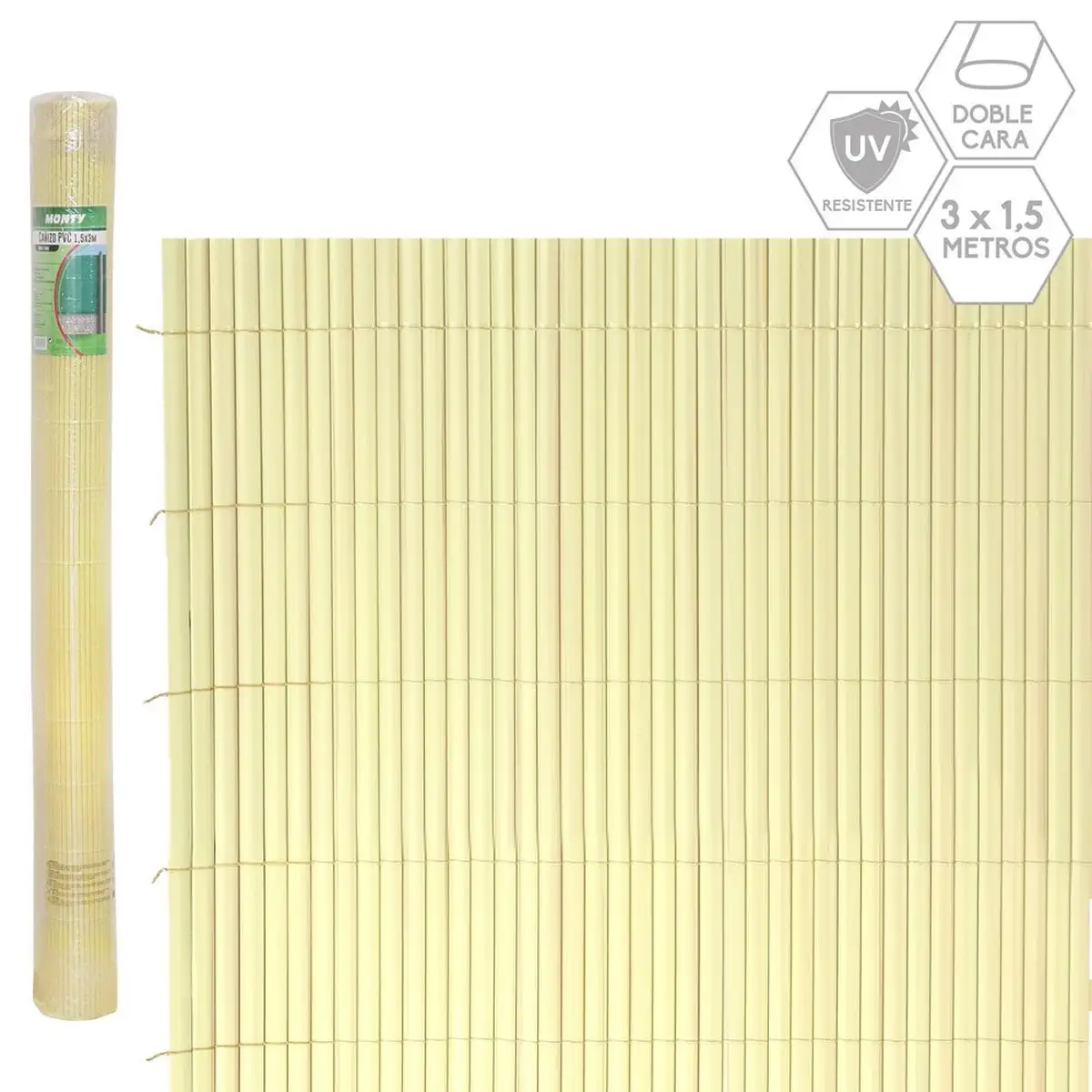 Canisse beige pvc 1 x 300 x 150 cm_2749. DIAYTAR SENEGAL - Votre Portail Vers l'Exclusivité. Explorez notre boutique en ligne pour trouver des produits uniques et exclusifs, conçus pour les amateurs de qualité.