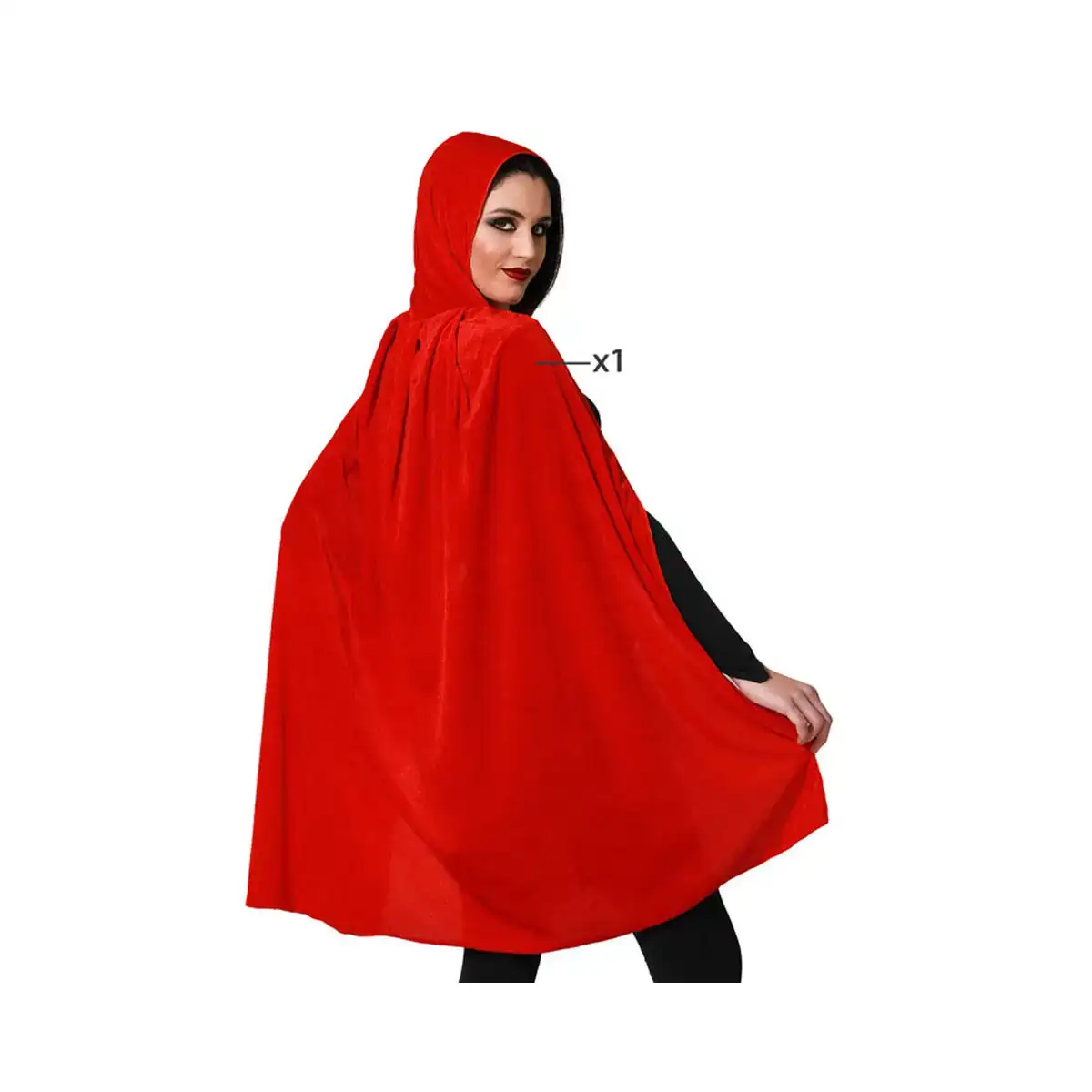 Cape avec capuche 100 cm rouge_9086. DIAYTAR SENEGAL - Où Choisir Devient un Acte de Découverte. Découvrez notre gamme et choisissez des produits qui éveillent votre curiosité et élargissent vos horizons.