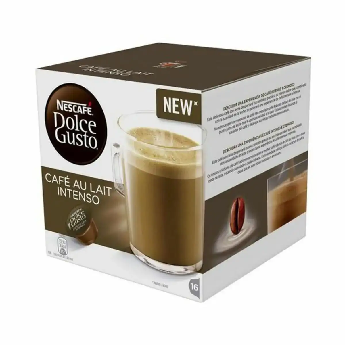 Capsules de cafe nescafe dolce gusto 48116 cafe au lait intenso 16 uds _2731. DIAYTAR SENEGAL - Votre Boutique en Ligne, Votre Identité. Naviguez à travers notre plateforme et choisissez des articles qui expriment qui vous êtes et ce que vous chérissez.