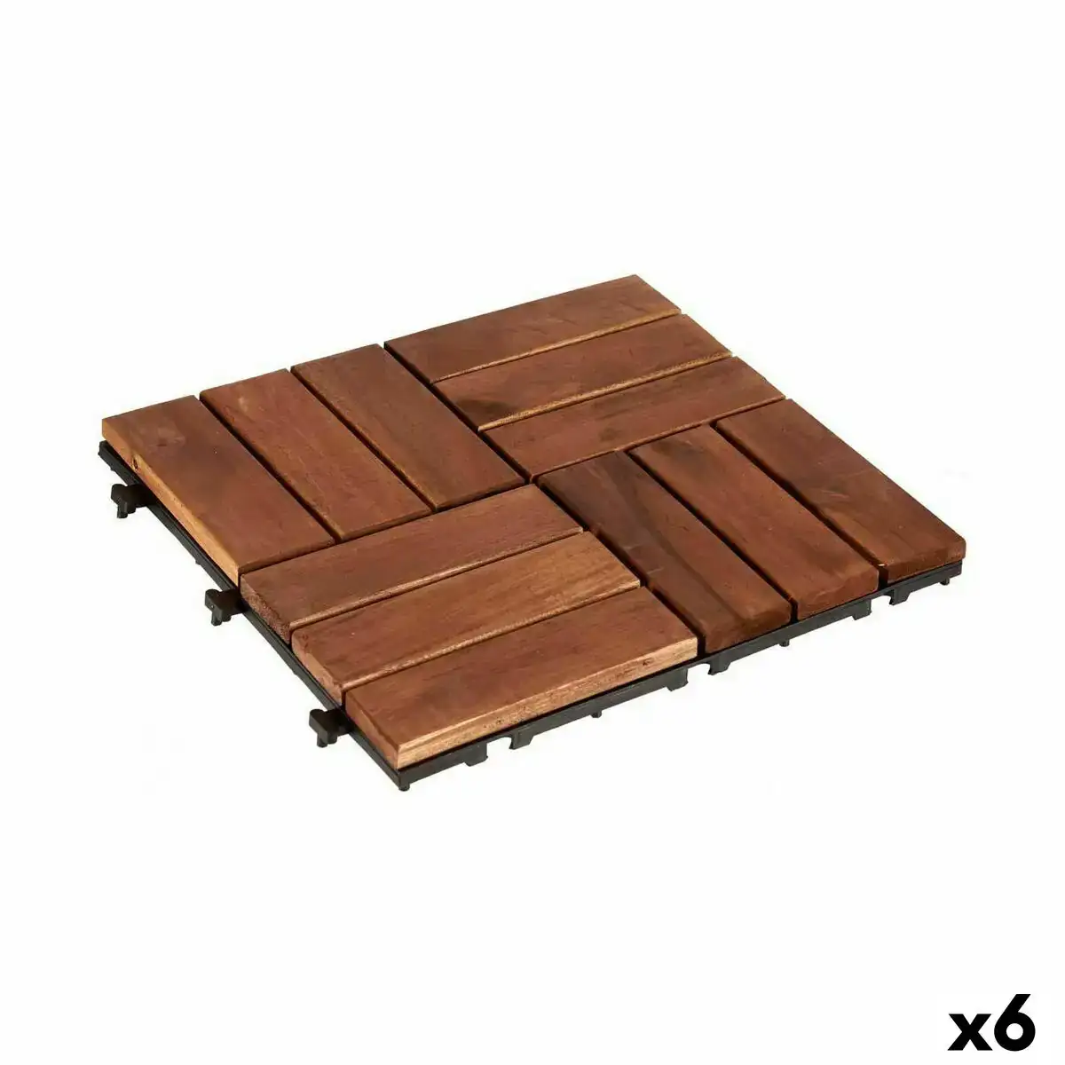 Carreau a emboitement marron polyethylene acacia 30 x 2 8 x 30 cm 6 unites _8672. DIAYTAR SENEGAL - Votre Compagnon Shopping, Votre Style Unique. Explorez notre boutique en ligne pour dénicher des trésors qui expriment qui vous êtes, de la mode à la maison.