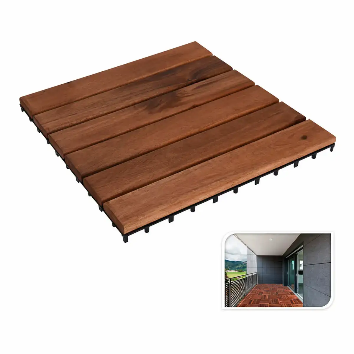 Carreau a emboitement progarden marron bois d acacia 9 pieces 30 x 30 cm _3660. DIAYTAR SENEGAL - Où Chaque Achat Raconte une Histoire. Explorez notre boutique en ligne et créez votre propre narration à travers notre diversité de produits, chacun portant une signification unique.