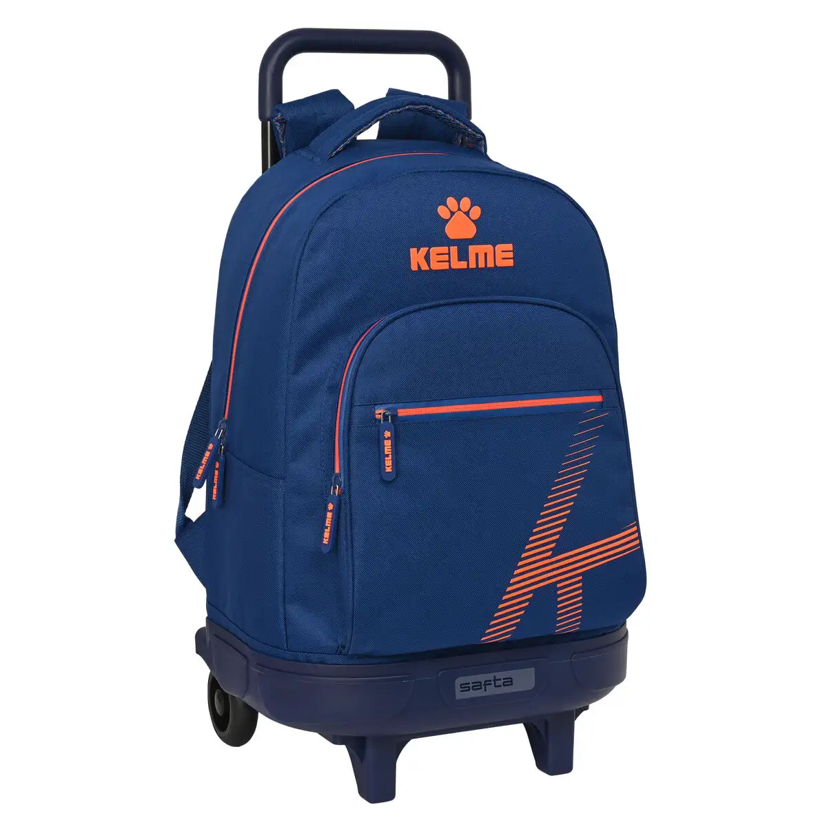 Cartable a roulettes kelme navy blue orange blue marine 33 x 45 x 22 cm _9034. DIAYTAR SENEGAL - Là où Chaque Produit Est une Trouvaille. Explorez notre sélection minutieuse et découvrez des articles qui correspondent à votre style de vie et à vos aspirations.