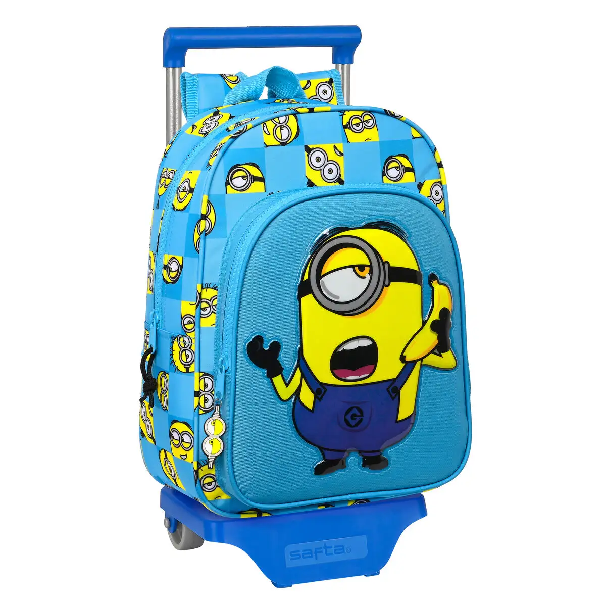 Cartable roulettes Minions Minionstatic Bleu 22 x 28 x 10 cm